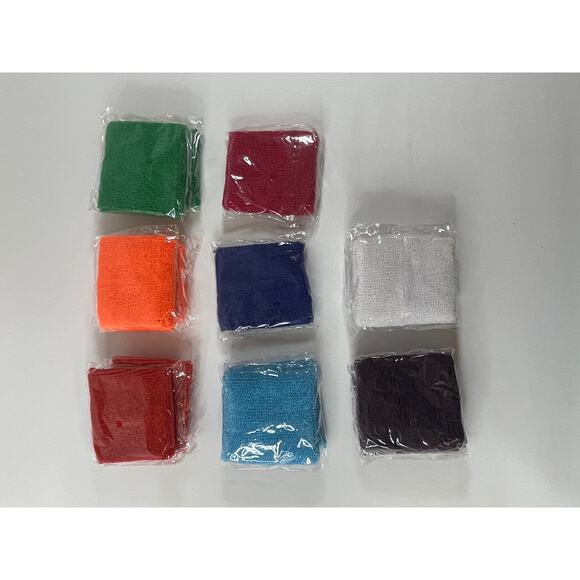 Wrist Sweatbands Sport Wristband 14 pieces NEW - Picture 10 of 10